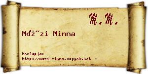 Mázi Minna névjegykártya